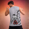 Baki - Demon Back | Acid Wash Tank Top | White