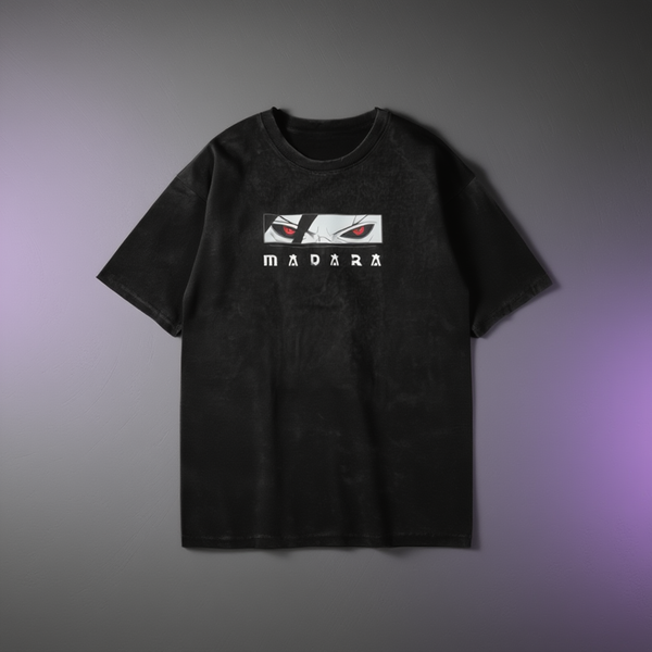 Madara Uchiha | Acidwash Unisex T-Shirt | Black