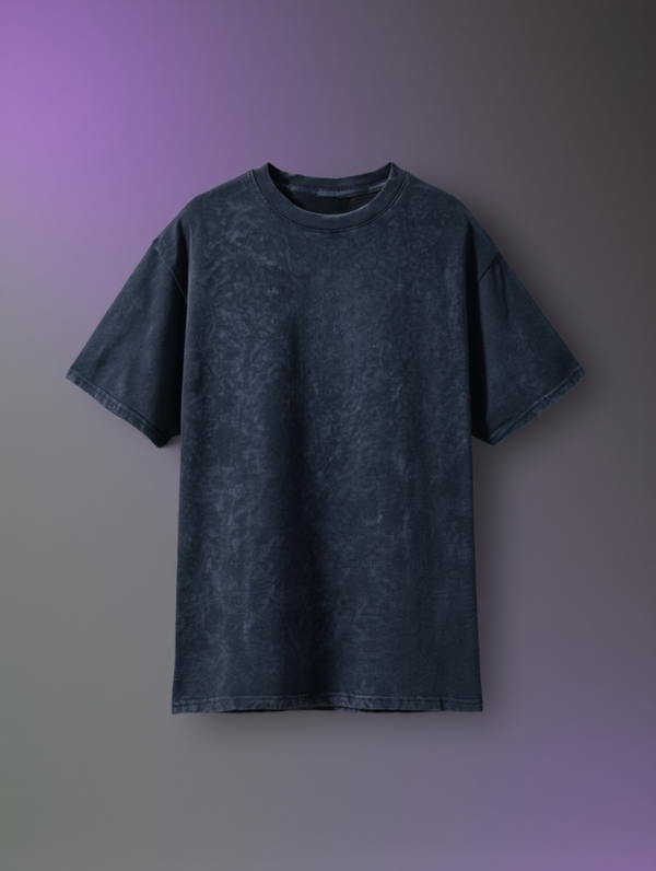 Essentials | Acidwash Unisex T-Shirt | Navy Blue