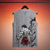 Baki - Demon Back | Acid Wash Tank Top | White