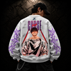Toji Fushiguro – Sorcerer Killer | Boxy Fit Waffle Knit Tee | White & Purple | Inspired