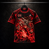Ryomen Sukuna – King of Curses | Oversized Unisex Jersey | Red & Black | Inspired
