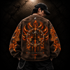 Naruto – Nine Tails Awakening | Waffle Knit Boxy Fit Sweatshirt | Brown & Ember Orange| Inspired