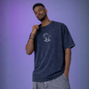 Goku - Ultra Instinct| Acid Wash Unisex T-Shirt | Navy Blue