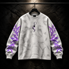 Toji Fushiguro – Sorcerer Killer | Boxy Fit Waffle Knit Tee | White & Purple | Inspired