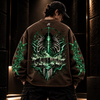 Attack on Titan – Wings of Freedom | Waffle Knit Boxy Fit Sweatshirt | Brown & Neon Green | Inspired