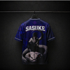 Sasuke - lone-wolf | Oversized Unisex Jersey | Blue and Purple  | Inspired