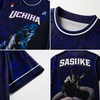 Sasuke - lone-wolf | Oversized Unisex Jersey | Blue and Purple  | Inspired