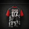 Itachi - Unsung Hero | Oversized Unisex Jersey | Black and Red  | Inspired
