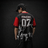 Itachi - Unsung Hero | Oversized Unisex Jersey | Black and Red  | Inspired