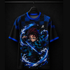 Tanjiro Kamado -Chosen by the Sun | Oversized Unisex Jersey | Blue and Black   | Inspired