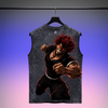 Yujiro Hanma -The Ogre | Acid Wash Tank Top  | Black | Inspired