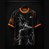 Goku -The Legendary Super Saiyan |Oversized Unisex Jersey | Black and Orange   | Inspired