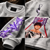 Toji Fushiguro – Sorcerer Killer | Boxy Fit Waffle Knit Tee | White & Purple | Inspired