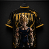 Vegeta - The Proud Saiyan Prince| Oversized Unisex Jersey | Gold and Black   | Inspired