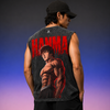 Baki - Hanma | Acid Wash Tank Top | Black
