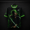 Roronoa Zoro -King of Hell |Oversized Unisex Jersey | Green and Black   | Inspired