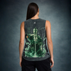 Zoro - King Of Hell | Acid Wash Tank Top | Bottle Green