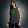 Zoro - King Of Hell | Acid Wash Tank Top | Bottle Green