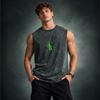 Zoro - King Of Hell | Acid Wash Tank Top | Bottle Green